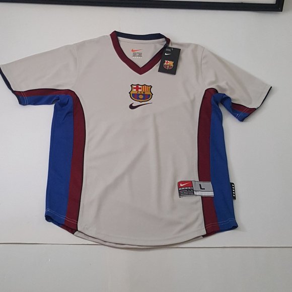 Nike Other - New SHIRT BARCELONA SPAIN 1999/2000 AWAY FOOTBALL SHIRT JERSEY NIKE SIZE L